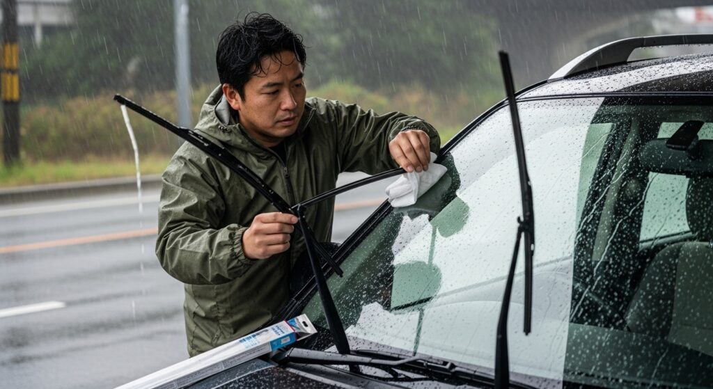 雨の日に視界が悪い原因は？ワイパーと窓の対策